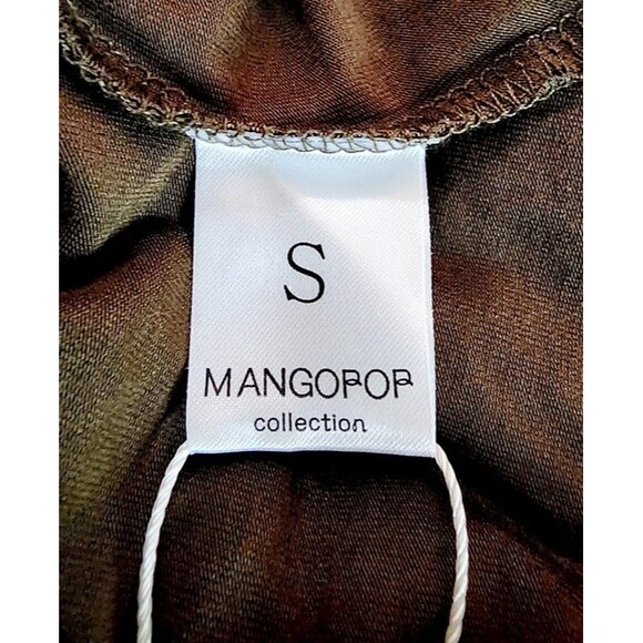 MANGOPOP Women's Army Green Mock Turtleneck Sleeveless Tank/ Bodysuit Size: S - Picture 6 of 11